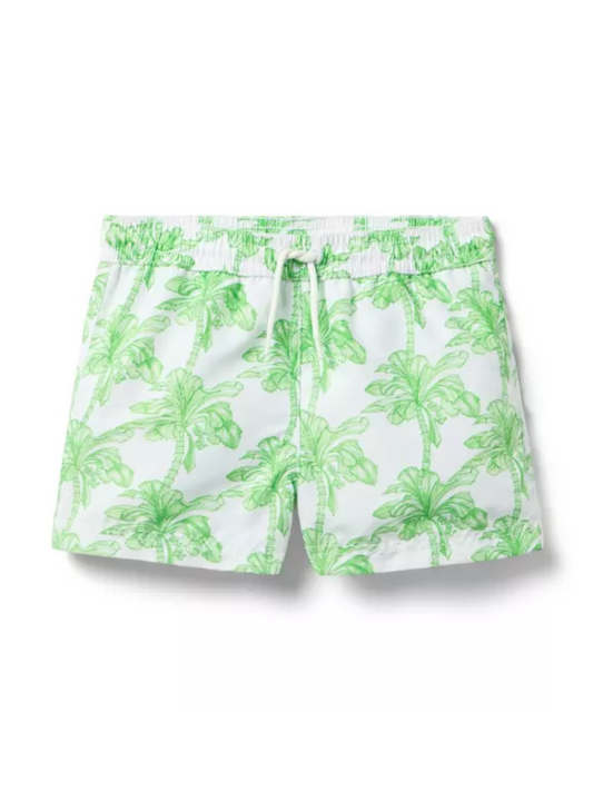 RECYCLED FLORAL SWIM TRUNKS X PALM TREE