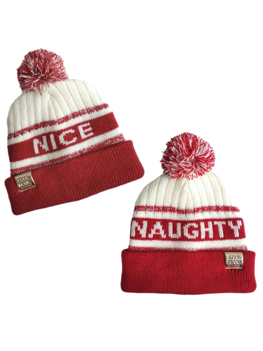 NAUGHTY OR NICE REVERSIBLE BEANIE