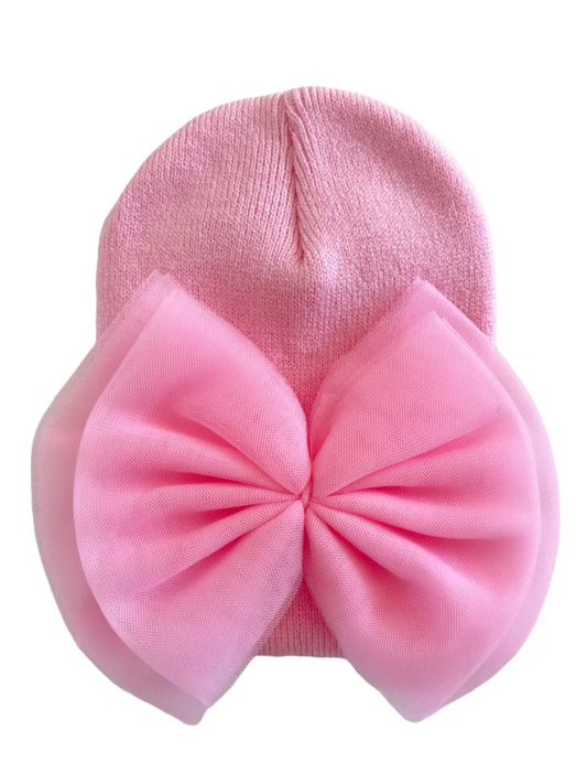 HELLO BABY BOW HAT X PINK TULLE