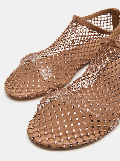 STEVE MADDEN MINO FLAT X BLUSH RHINESTONES