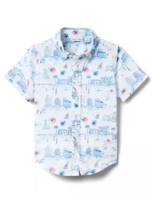 THE POPLIN SHIRT X WHITE AMERICANA TOILE