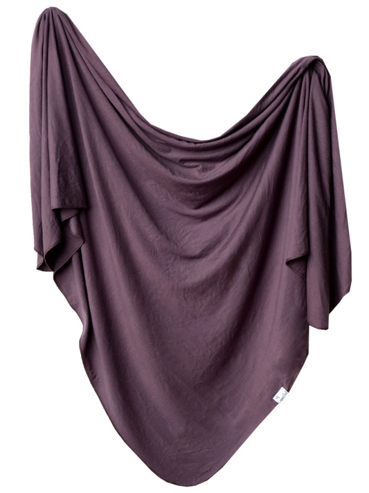 COPPER PEARL SWADDLE BLANKET IN PLUM