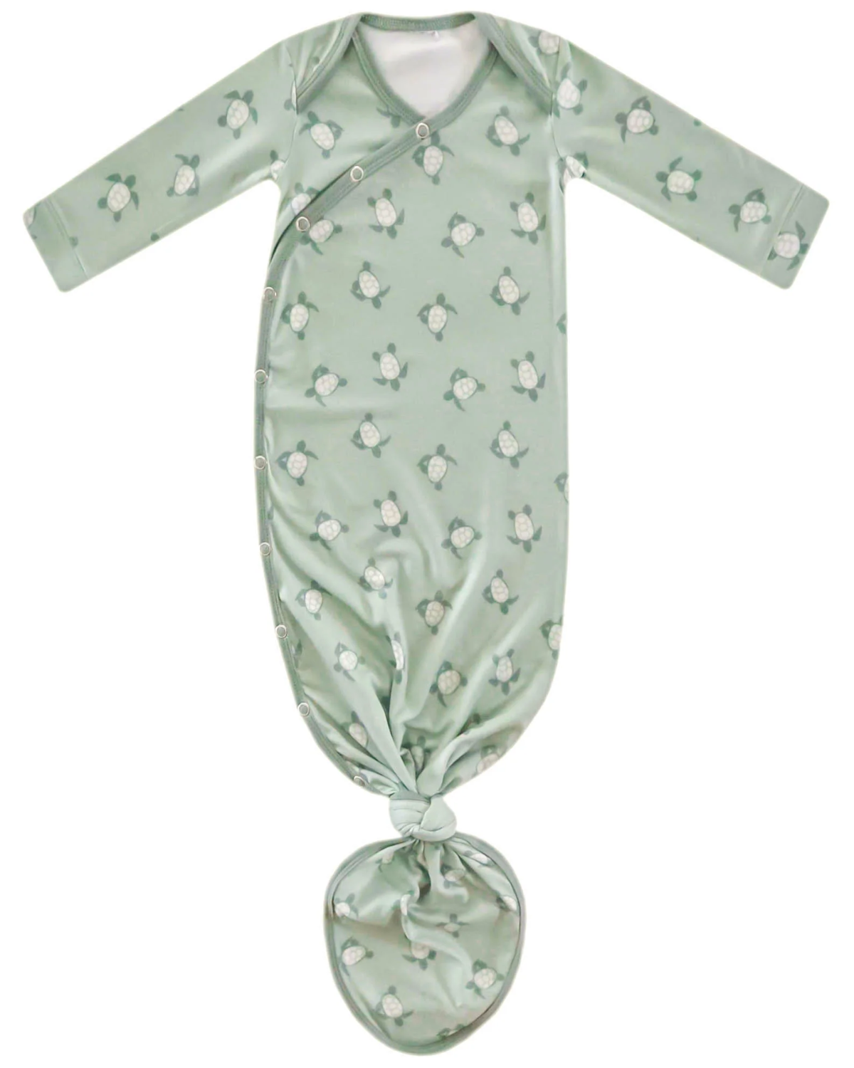 COPPER PEARL NEWBORN KNOTTED GOWN IN WADE