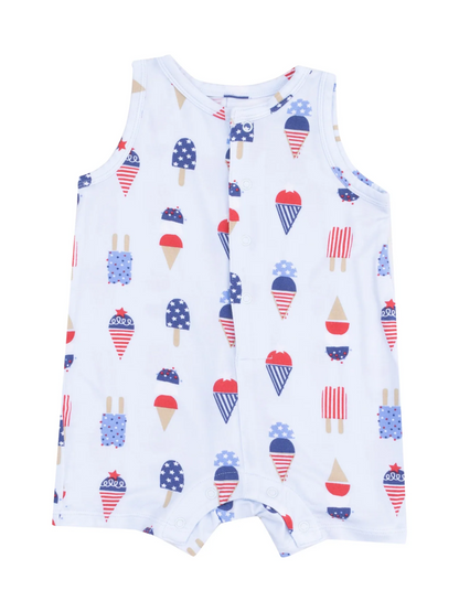 SLEEVELESS SHORTIE ROMPER X AMERICAN ICE CREAM BLUE