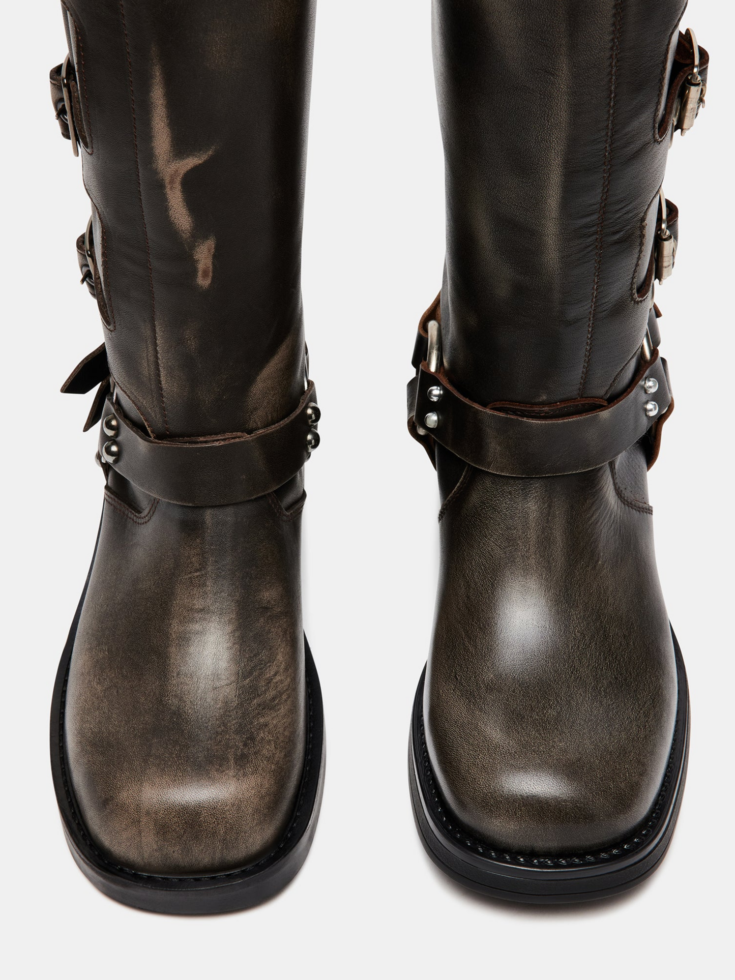 STEVE MADDEN ROCKY BOOT X BROWN DISTRESSED