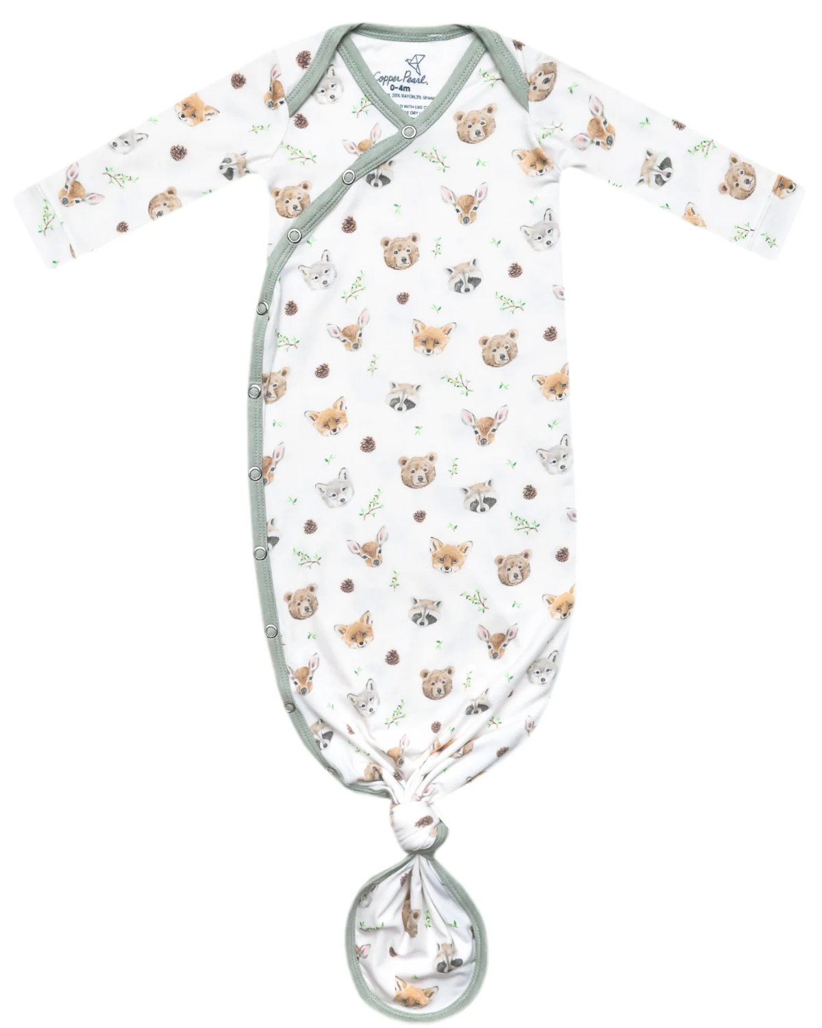 COPPER PEARL NEWBORN KNOTTED GOWN IN WILDER