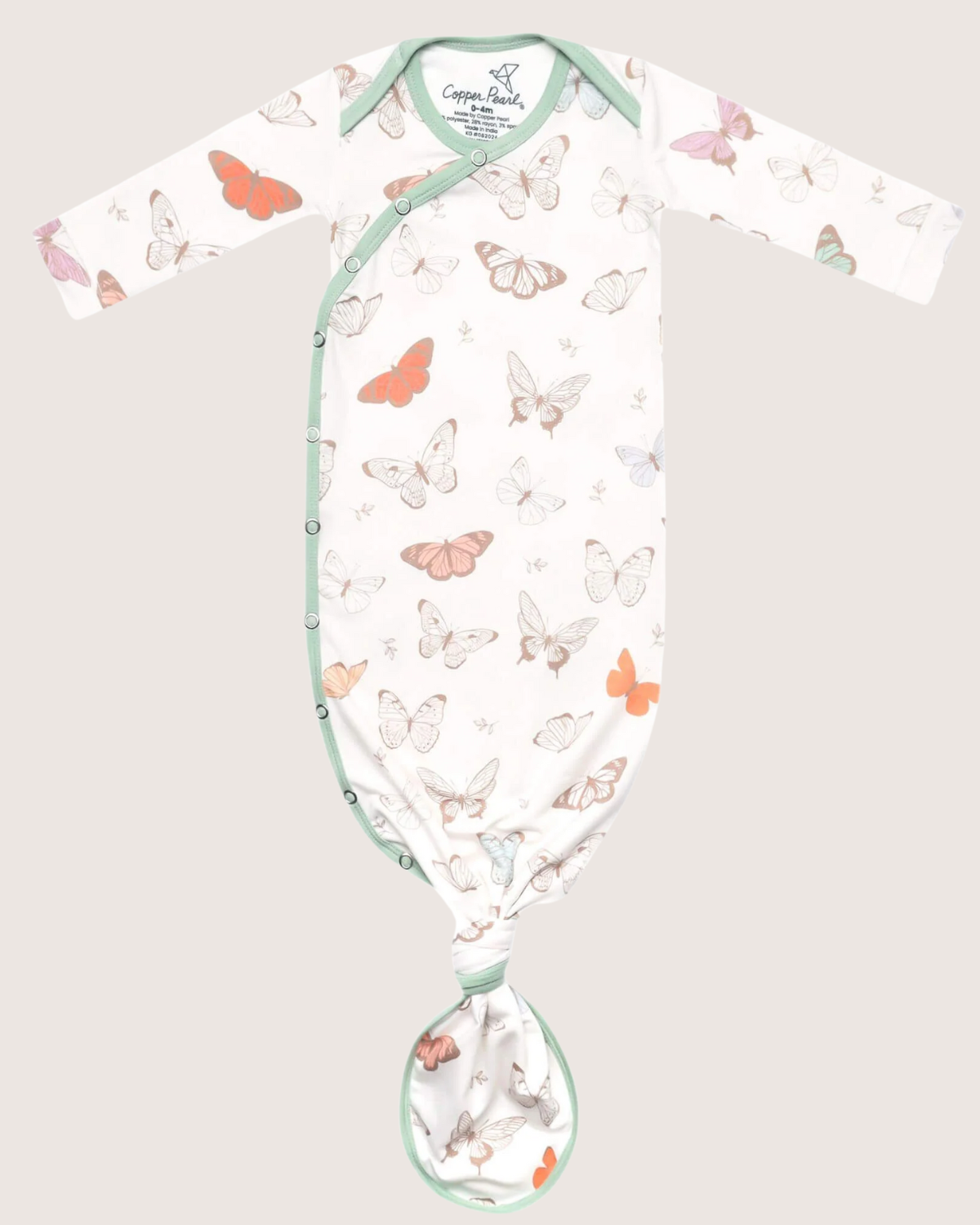 COPPER PEARL NEWBORN KNOTTED GOWN IN LUNA