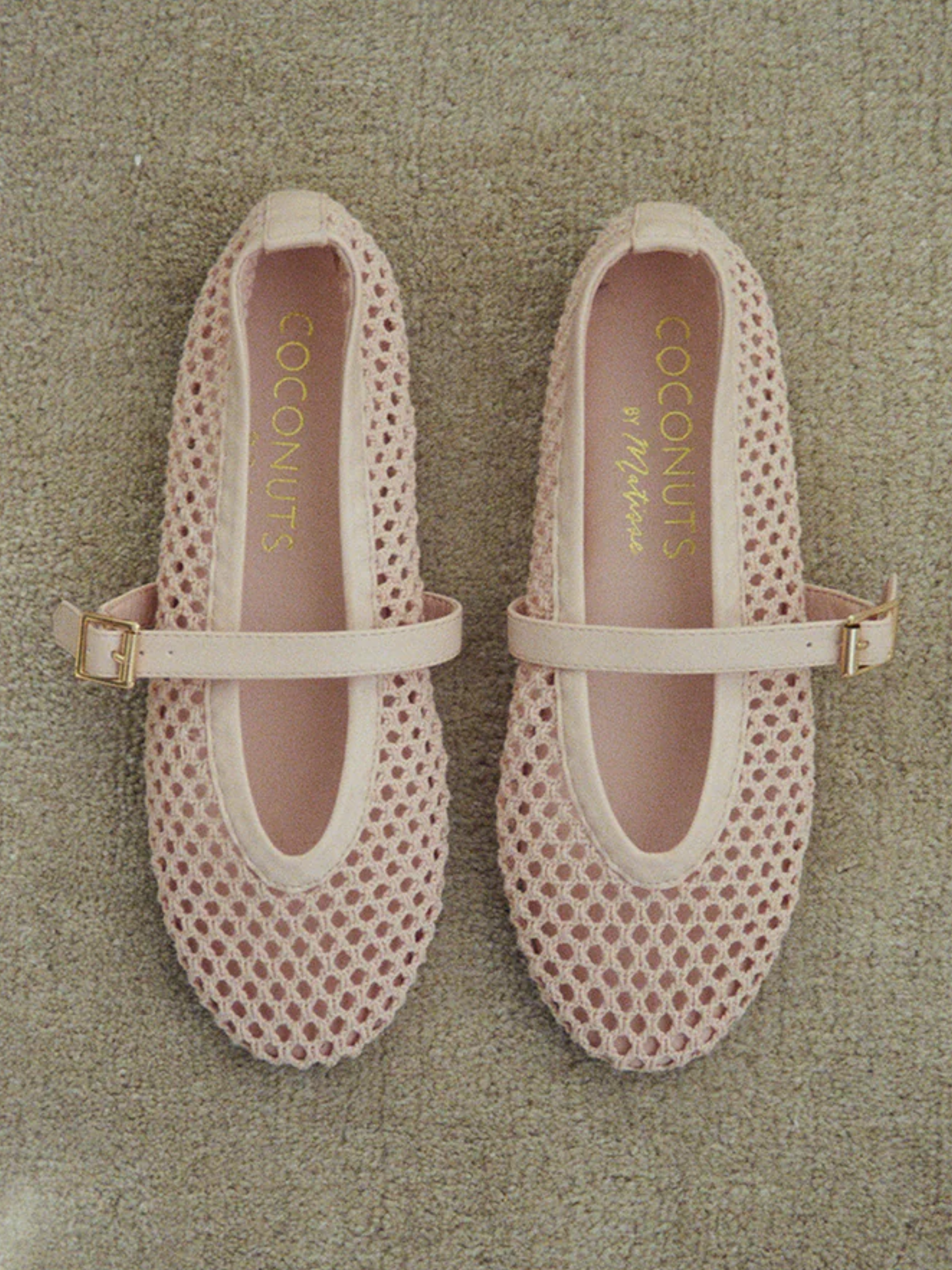 IT GIRL MESH BALLET FLAT X POWDER PINK
