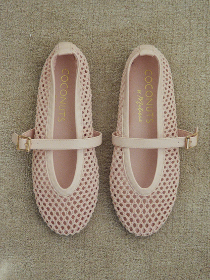 IT GIRL MESH BALLET FLAT X POWDER PINK