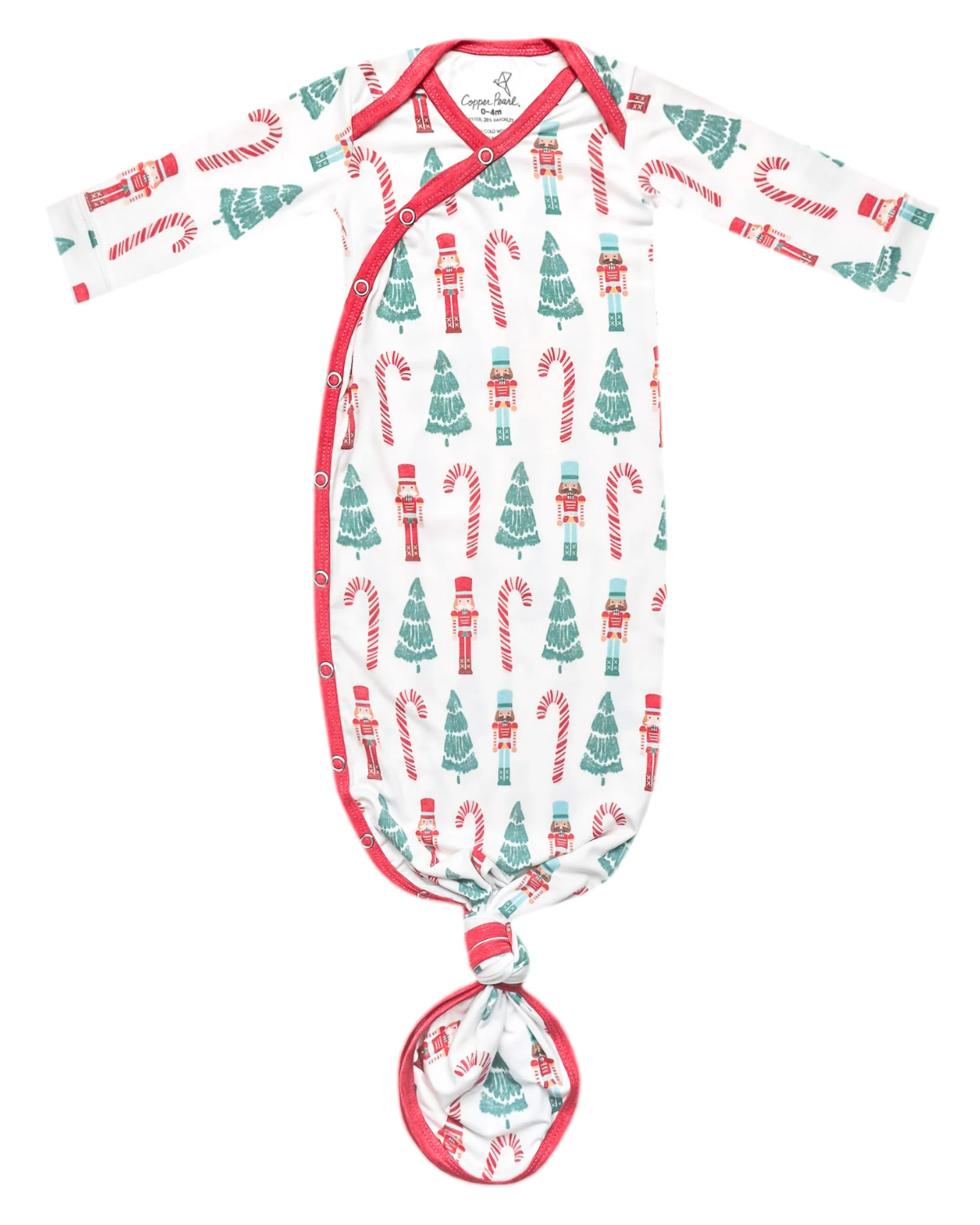 COPPER PEARL NEWBORN KNOTTED GOWN IN NICHOLAS