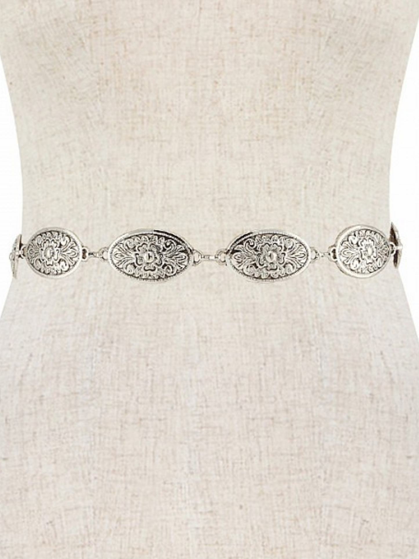 CANYON BLOSSOM TEXTURED METAL CHAIN BELT