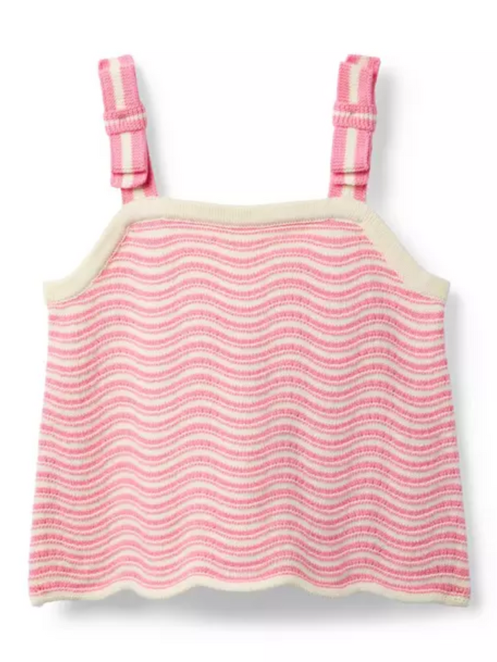 WAVY STRIPED SWEATER TOP X PINK