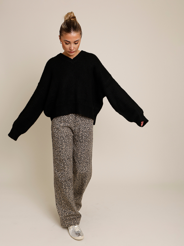 SHE KNOWS LEOPARD DENIM X LIGHT WASH