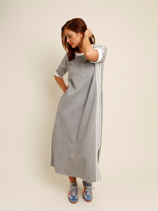 VARSITY TRACK DRESS X GRAY