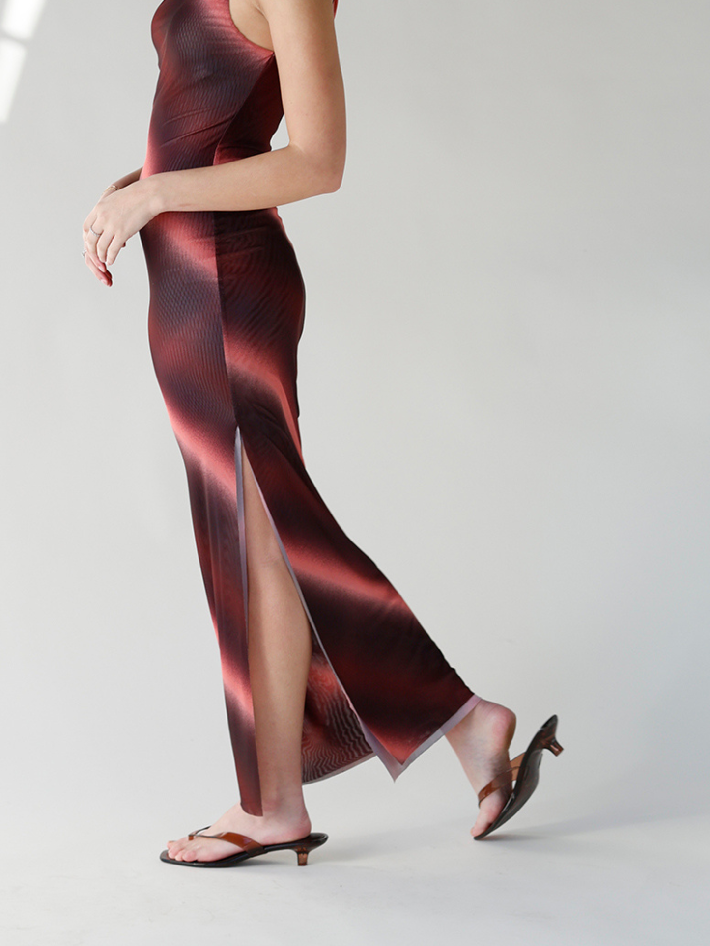 MARGO SANDAL KITTEN HEEL X BROWN