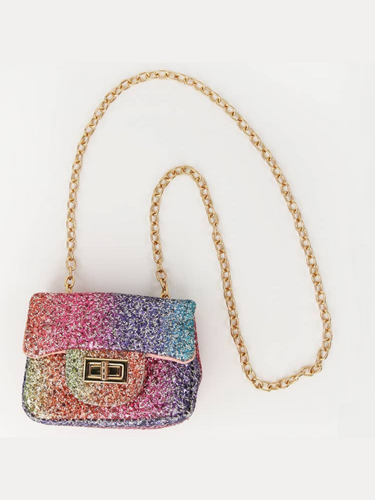 glitter ombre sparkle kids purse