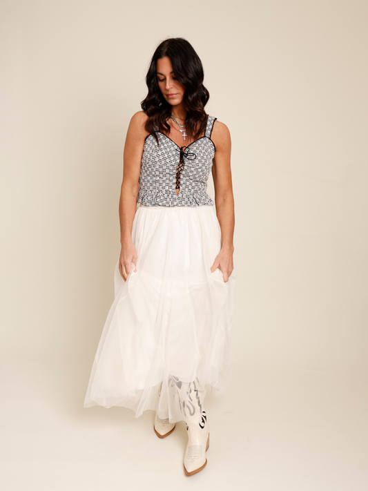 EDIN MIDI SKIRT X CREAM