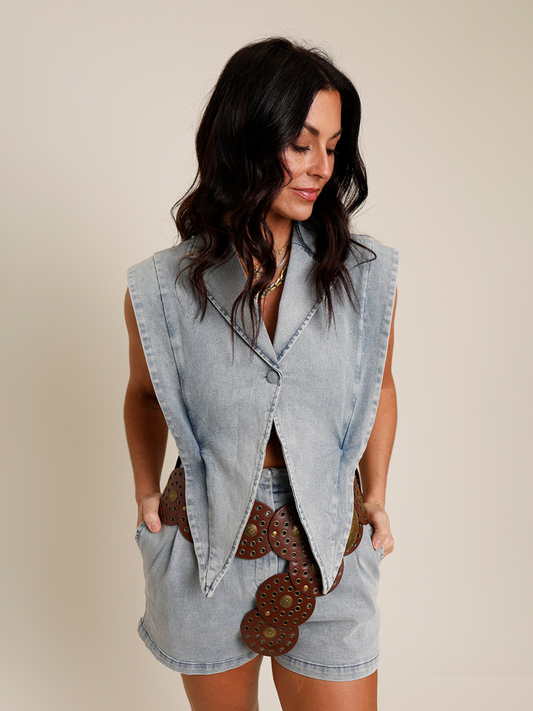 VENICE DENIM ROMPER