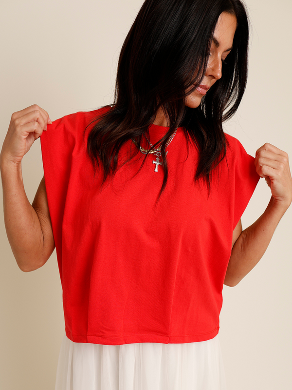 NIGHTS LIKE THIS MUSCLE TEE X RED