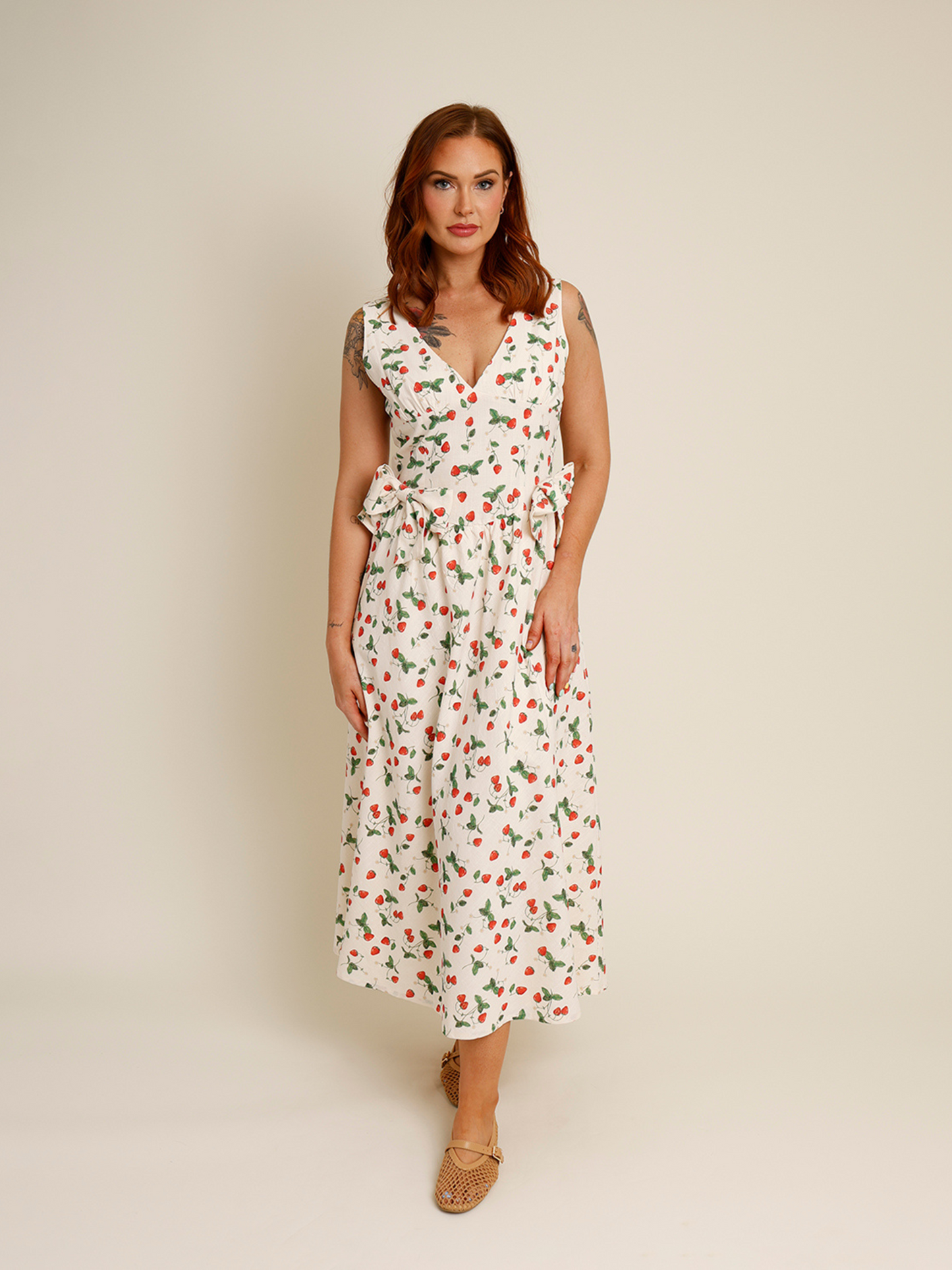 SWEET PICKINS STRAWBERRY MIDI DRESS