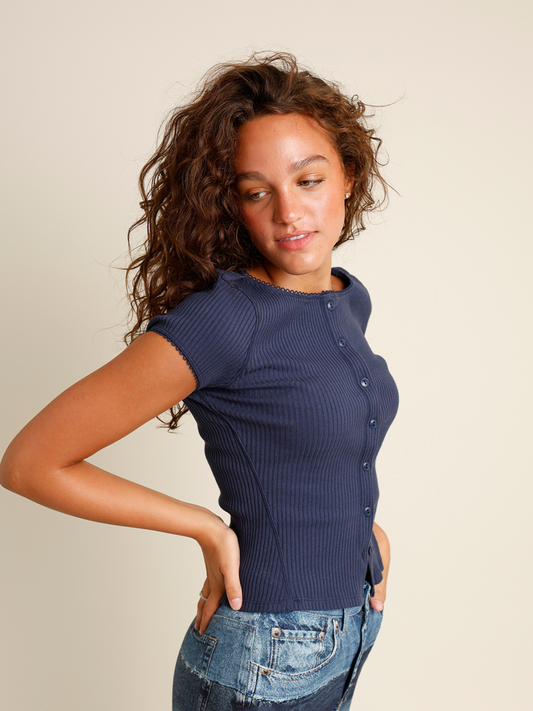 FREE PEOPLE MOST WANTED CARDI X NAVY