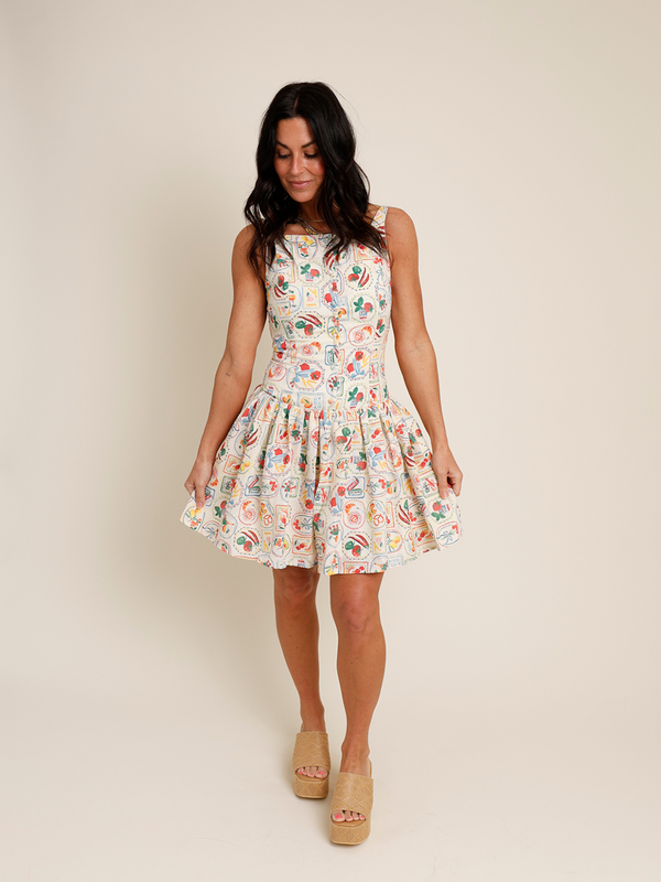 FRESHLY PICKED DROP-WAIST MINI DRESS