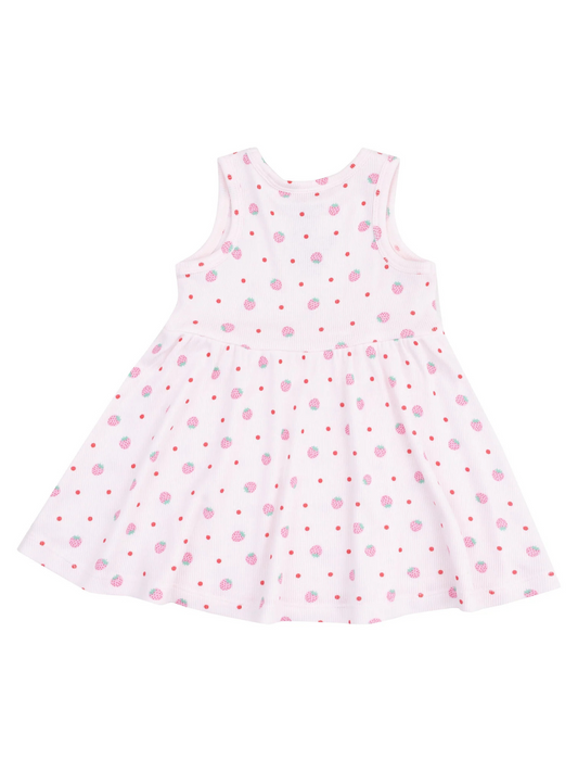 TANK DRESS X STRAWBERRY SWISS DOT