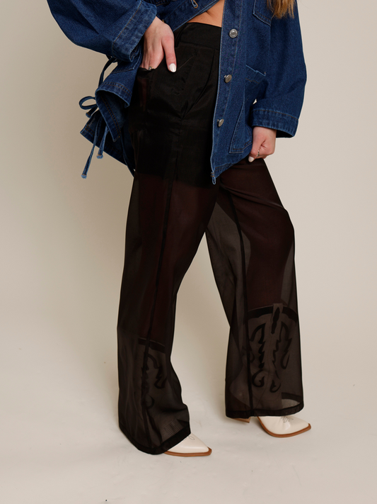 BETTER WALK THE LINE ORGANZA PANTS