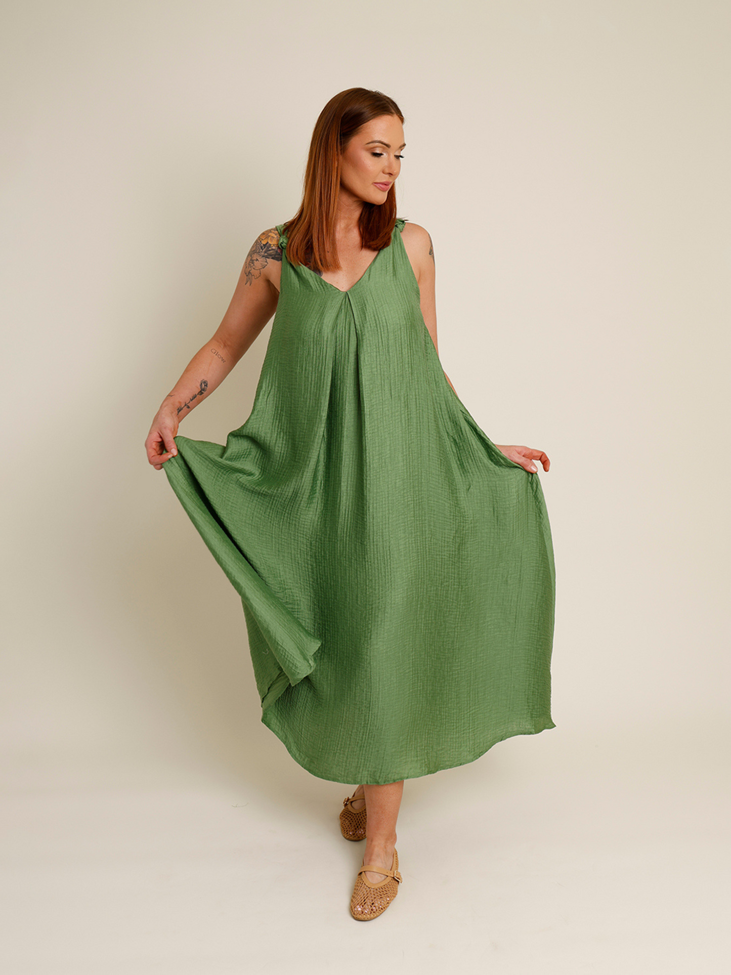 FRNCH LAURIA TWIST STRAP TEXTURED MAXI DRESS