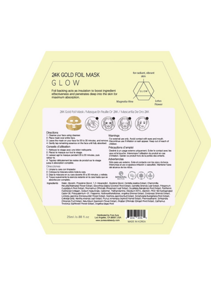 PURE AÜRA 24K GOLD FOIL MASK