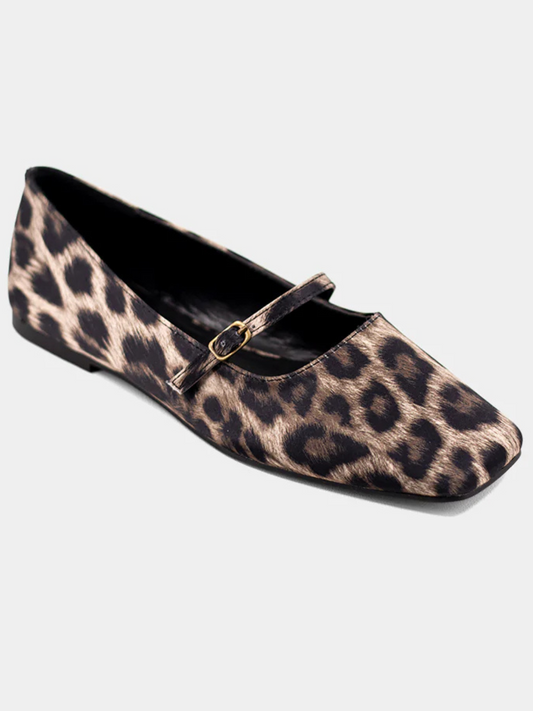 ADELE LEOPARD PRINT FLAT