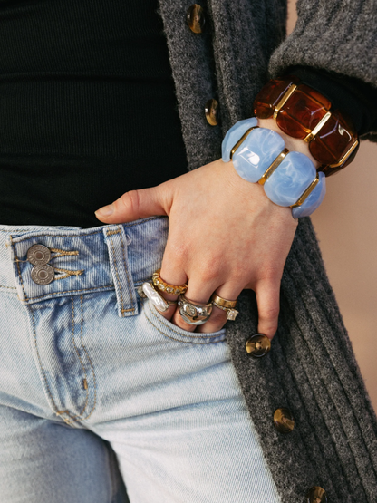 BÉLJOY EMMA STRETCH BRACELET X LIGHT BLUE
