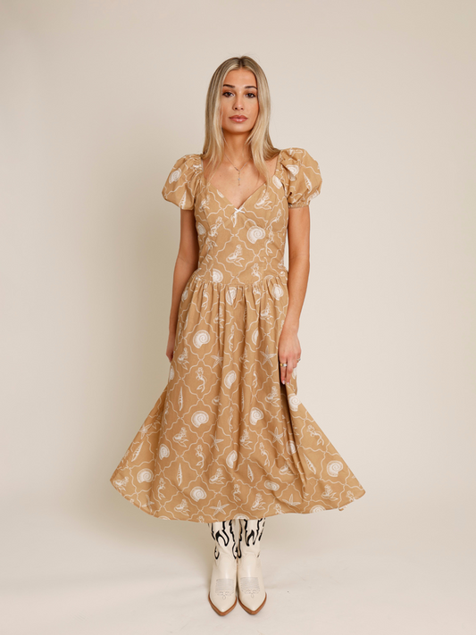 SULLIVAN SEASHELL MIDI DRESS