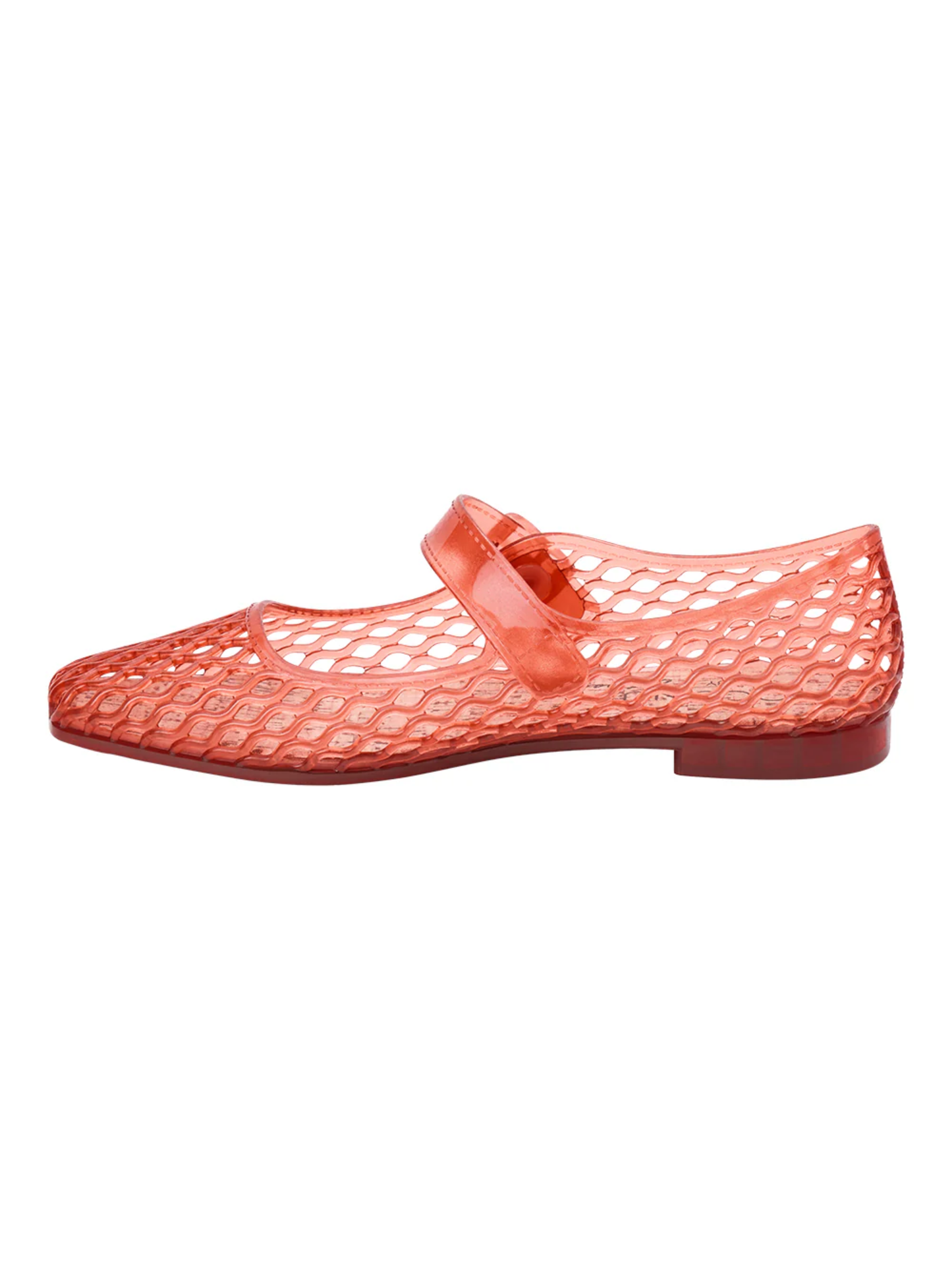 VICKY MARY JANE JELLY FLAT X RED