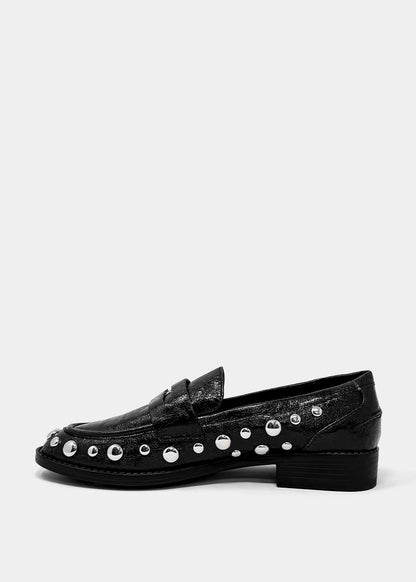 TRISHA STUDDED LOAFER X CHARCOAL