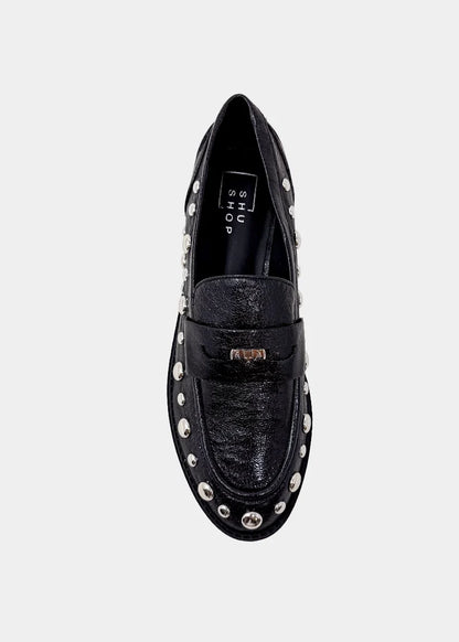 TRISHA STUDDED LOAFER X CHARCOAL