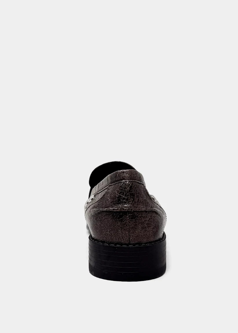 TRISHA STUDDED LOAFER X DARK TAUPE