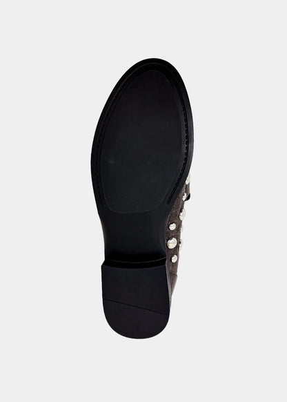 TRISHA STUDDED LOAFER X DARK TAUPE