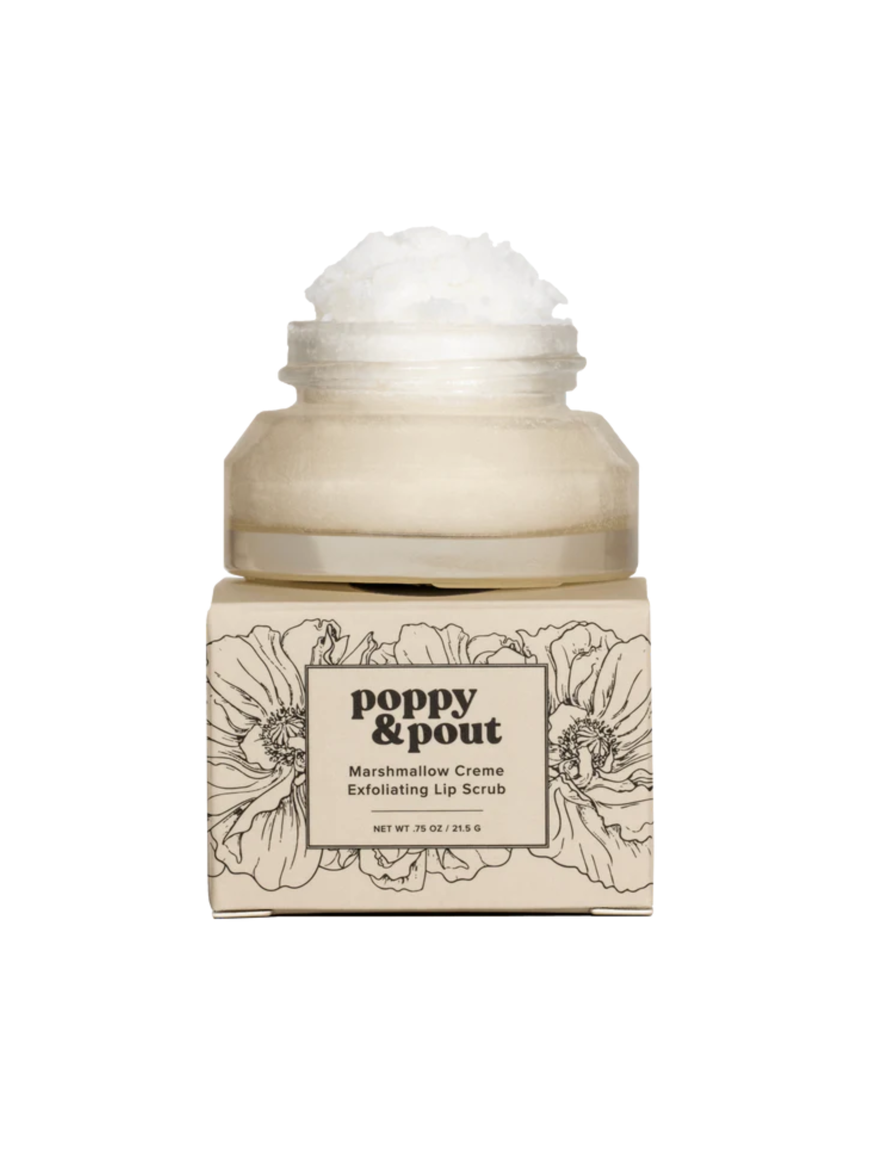 POPPY & POUT LIP SCRUB MARSHMALLOW CREME - THE HIP EAGLE BOUTIQUE – The ...