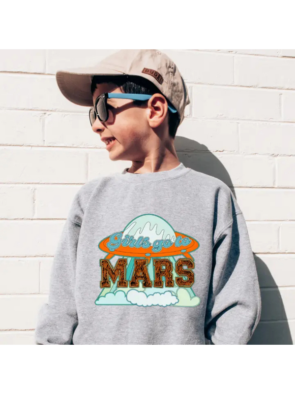 GIRLS GO TO MARS CREWNECK PULLOVER