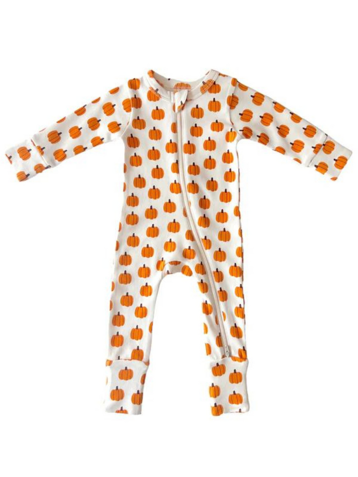 PUMPKIN 2-WAY ZIP ROMPER