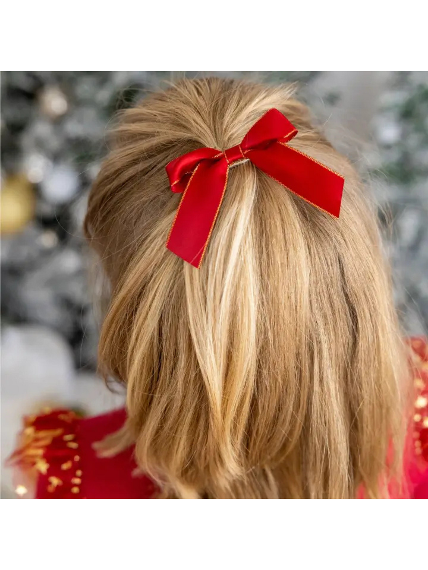 SCARLETT COQUETTE CHRISTMAS BOW CLIP