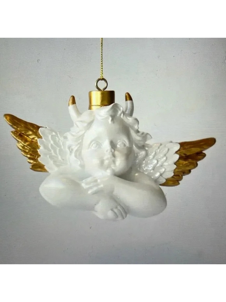 BOYS LIE CHERUB HOLIDAY ORNAMENT