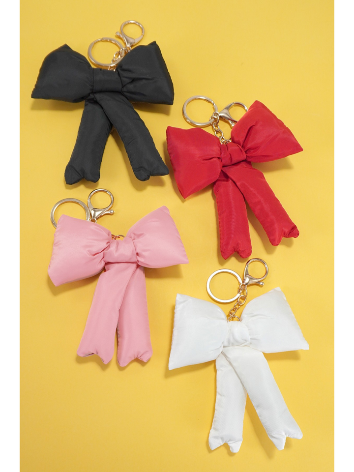 PUFFY BOW BAG CHARM