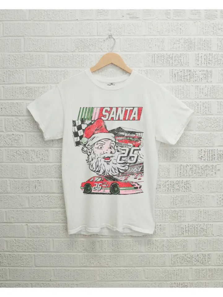 SANTA RACE CAR TEE