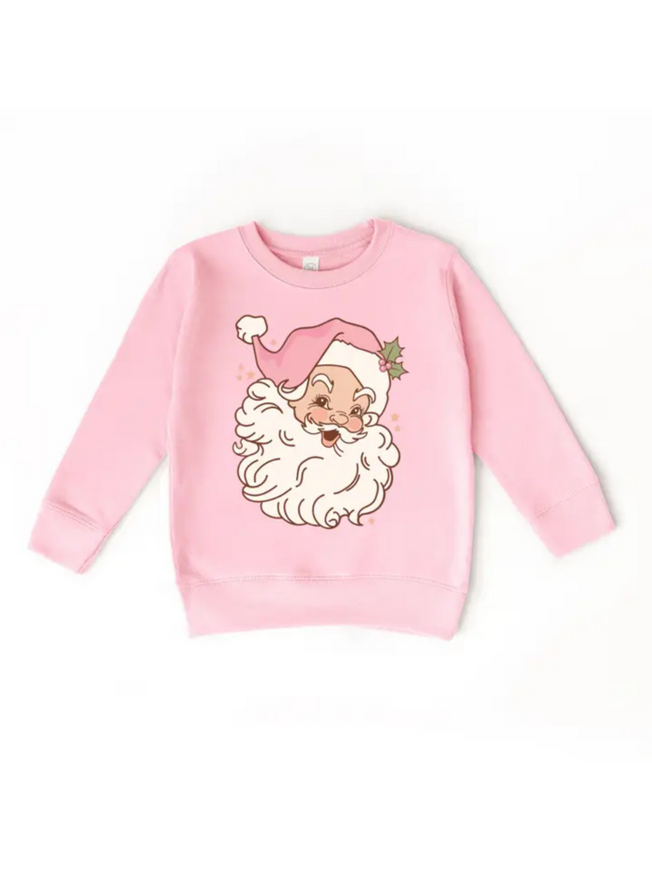 VINTAGE SANTA CHRISTMAS SWEATSHIRT X PINK