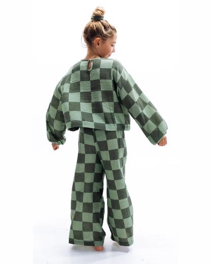 EVERGREEN CHECKERED SET