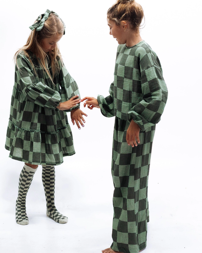 EVERGREEN CHECKERED SET