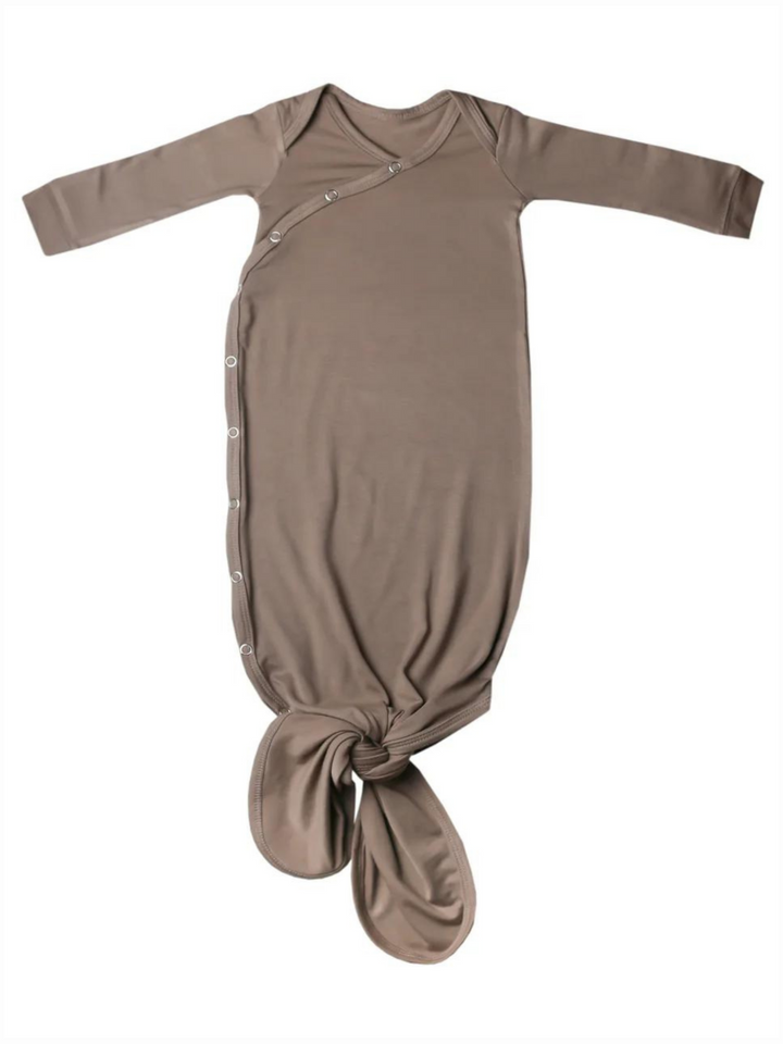 COPPER PEARL NEWBORN KNOTTED GOWN IN GOBI