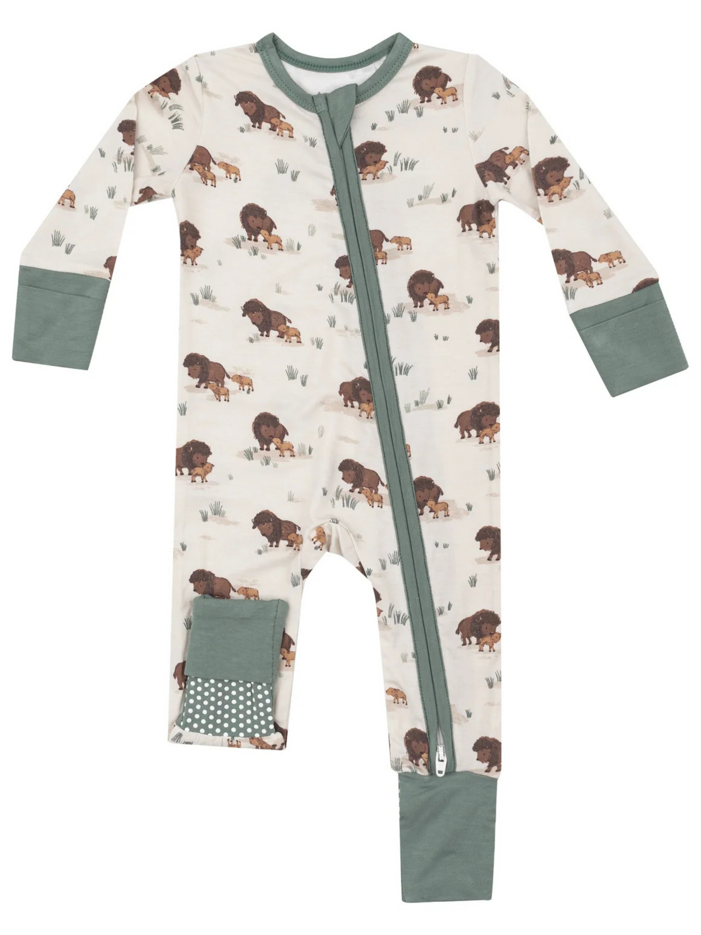 BISON FAMILIES 2 WAY ZIPPER ROMPER